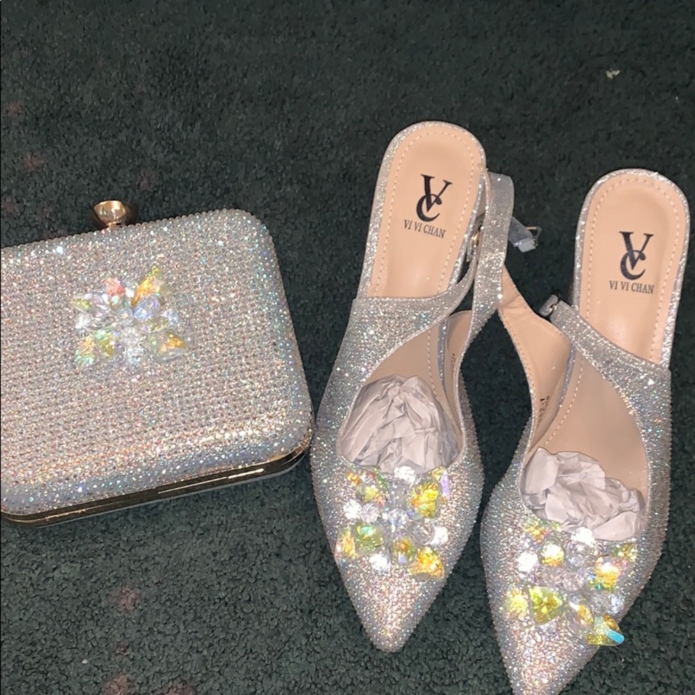 Matching Shoes and Clutch Set